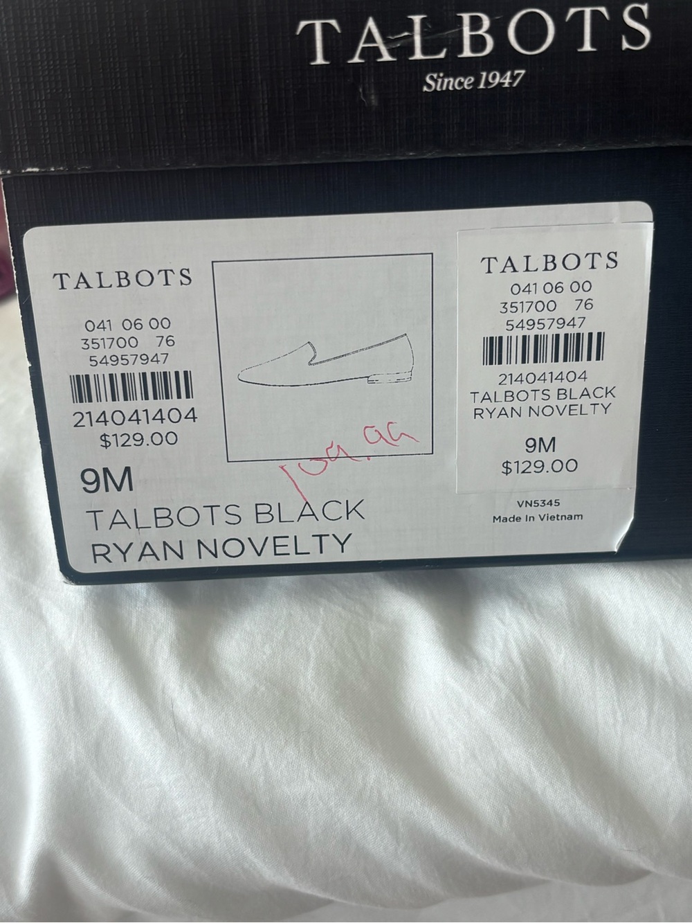 Talbots Black Velvet Reindeer Embroidered Loafers - Picture 5 of 5